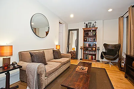 wooden floor and white walls