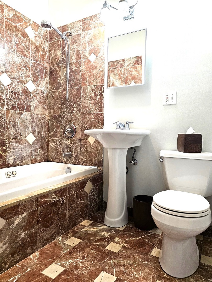 1520 East Marquette Road, Unit 2B Chicago, IL 60637 - Photo 33 of 44 a bathroom with a toilet and a shower