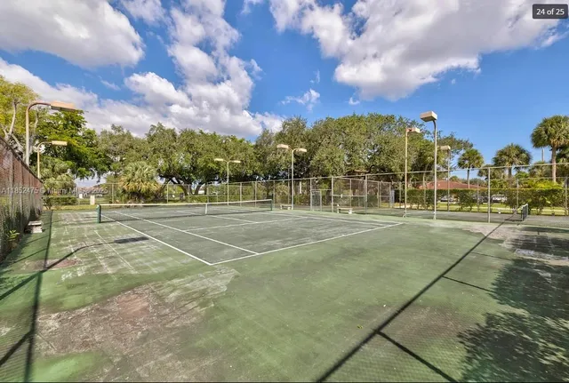a view of a swimming pool and a yard