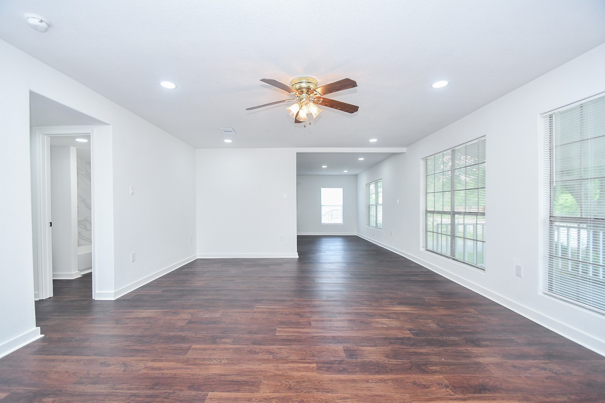 2636 Lone Oak Road Houston, TX 77093 - Photo 13 of 42 The open layout connects to a room downstairs, a full bathrooms and huge kitchen area.