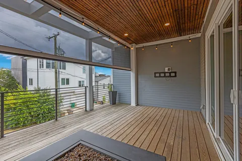 a view of a house with wooden floor