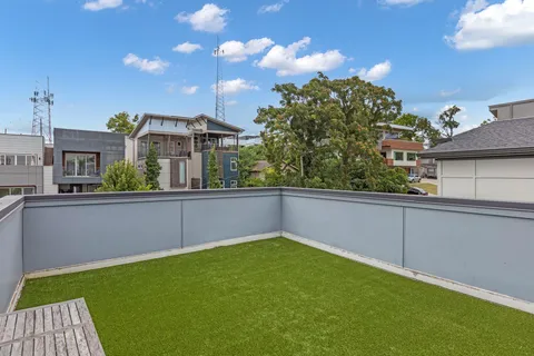 a house view with a garden space