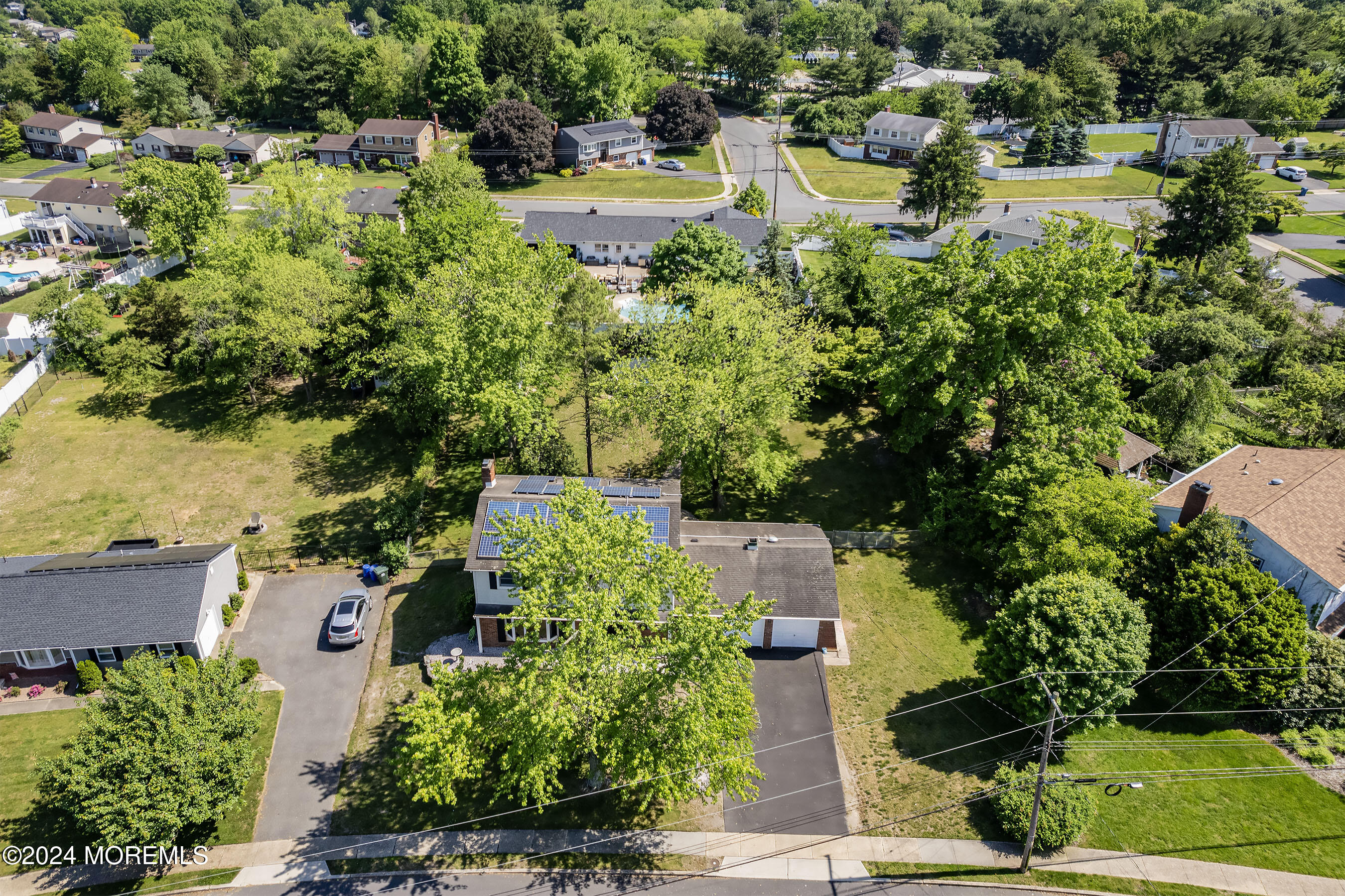 59 Westbrook Road Howell, NJ 07731 - Photo 4 of 35 an aerial view of residential house with outdoor space and swimming pool
