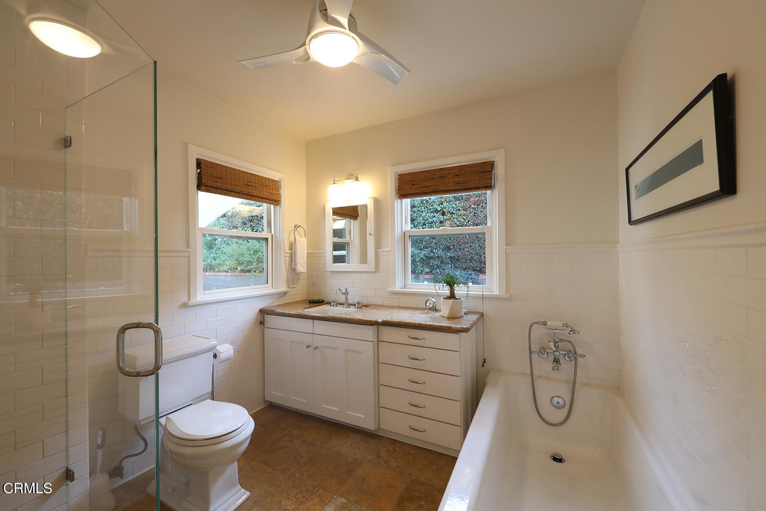 1600 Pleasant Way Pasadena, CA 91105 - Photo 31 of 51 a bathroom with a granite countertop toilet sink and mirror