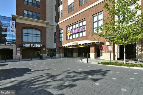 a view of a building and a street