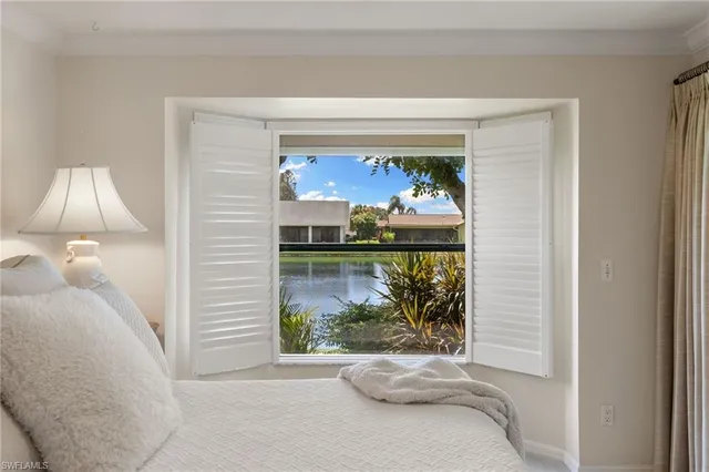 a view of a door and a window