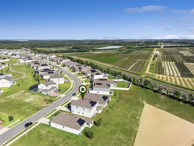 an aerial view of a city