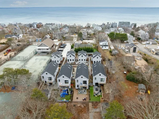 an aerial view of multiple house
