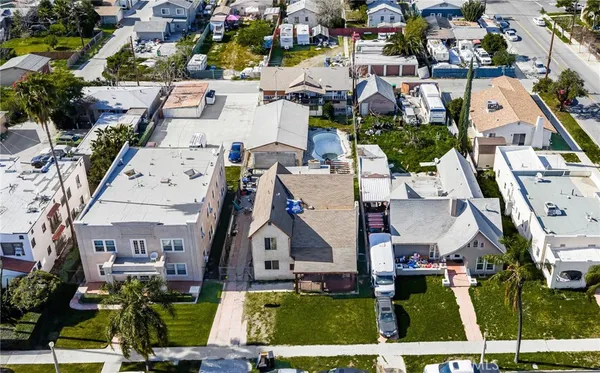 an aerial view of multiple house