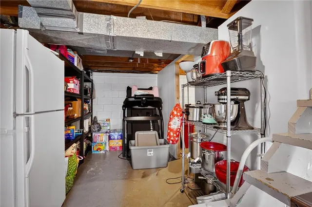 a view of storage and utility room