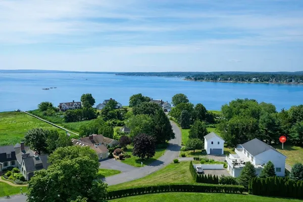 an aerial view of multiple house