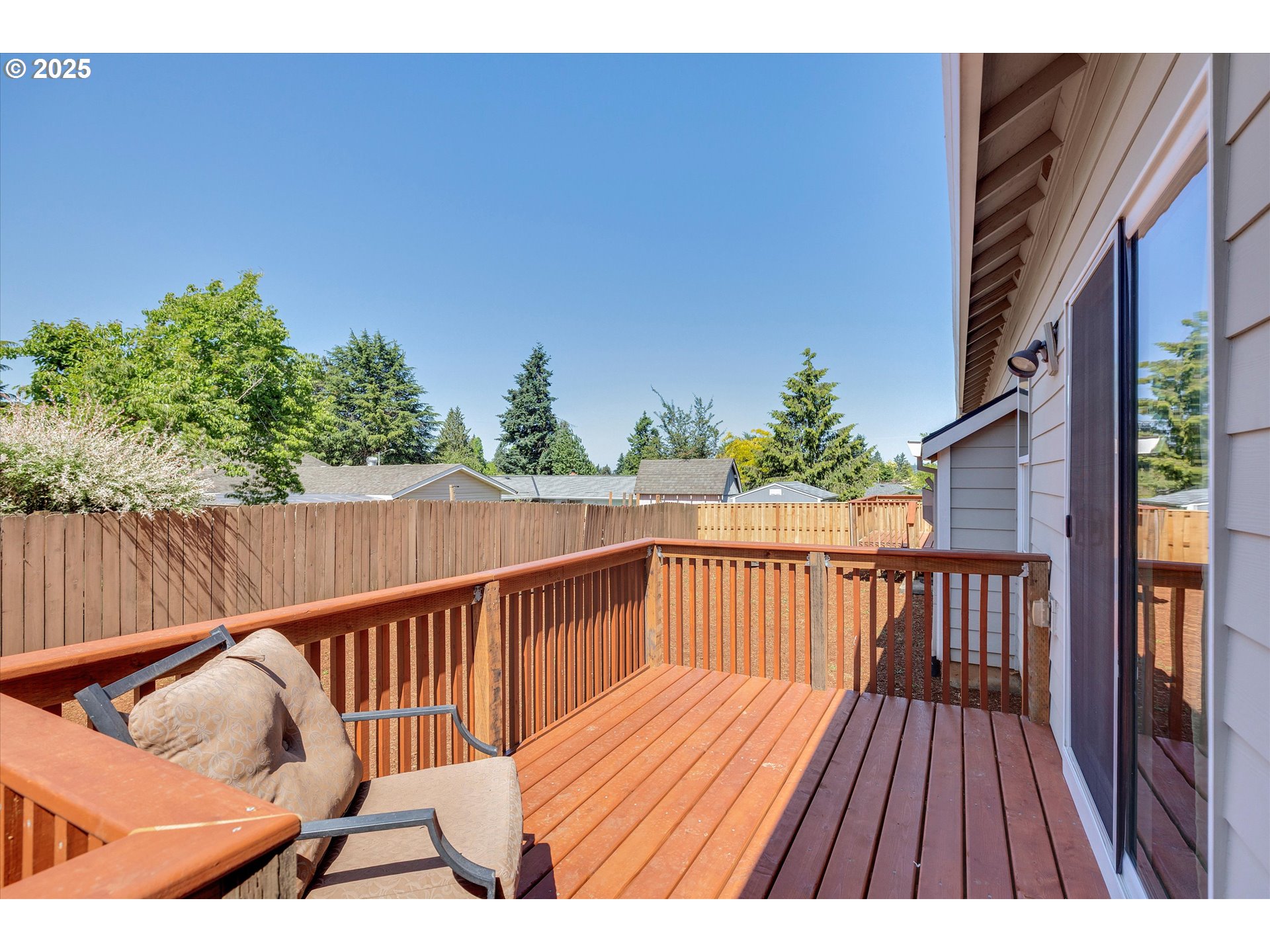 125 Telford Road Oregon City, OR 97045 - Photo 40 of 42 a view of balcony with wooden floor and outdoor seating