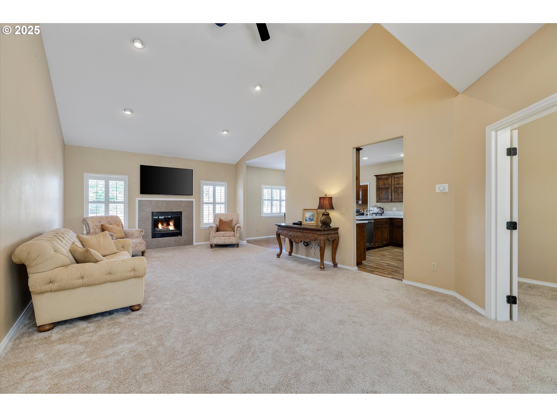 125 Telford Road Oregon City, OR 97045 - Photo 7 of 42 a living room with furniture and a fireplace