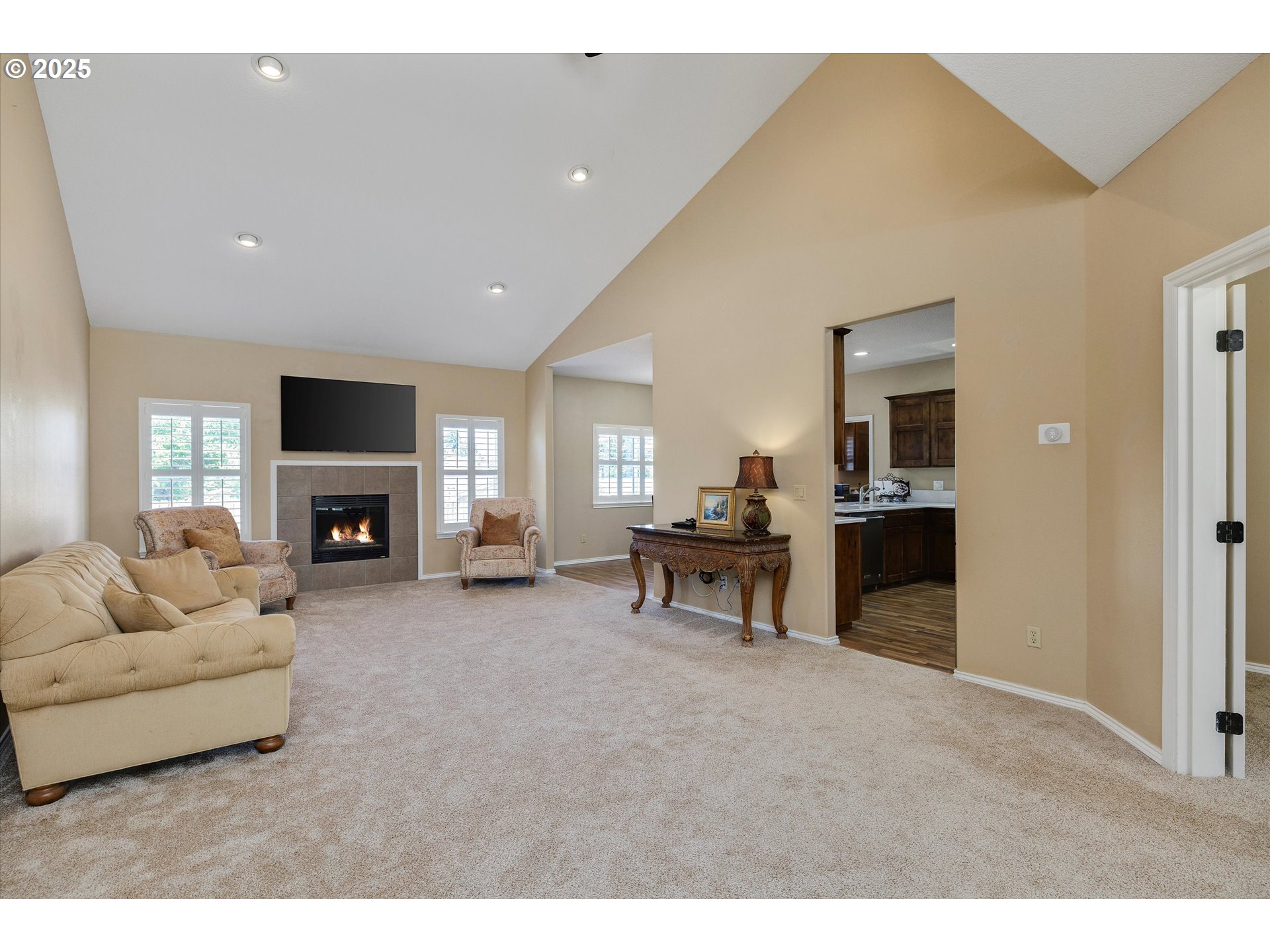 125 Telford Road Oregon City, OR 97045 - Photo 8 of 42 a living room with furniture and a fireplace