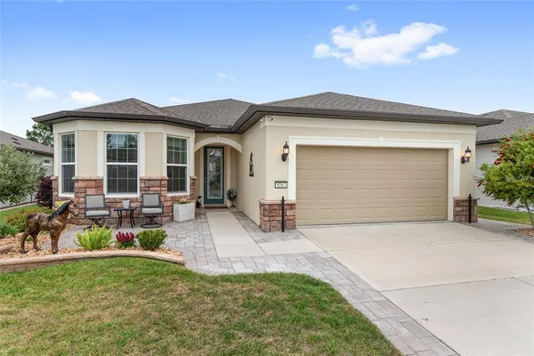 a view of a house with a patio
