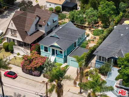 an aerial view of multiple house
