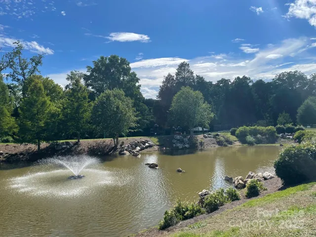a view of fountain in the balcony