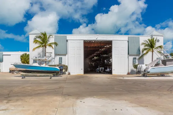 an aerial view of a highlighted house