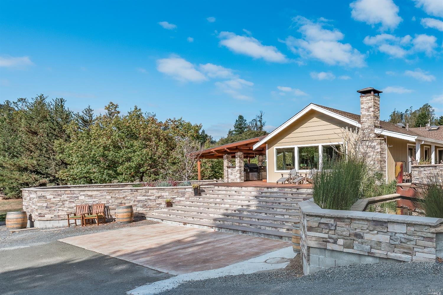 2499 Schaeffer Road Sebastopol, CA 95472 - Photo 1 of 1 a front view of a house with garage
