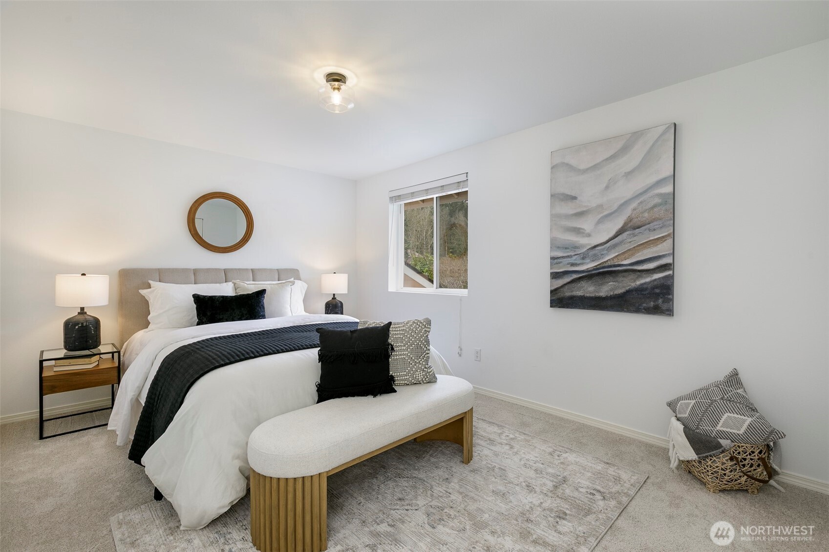 8828 238th Street Southwest, Unit C3 Edmonds, WA 98026 - Photo 17 of 29 a bedroom with a bed and window