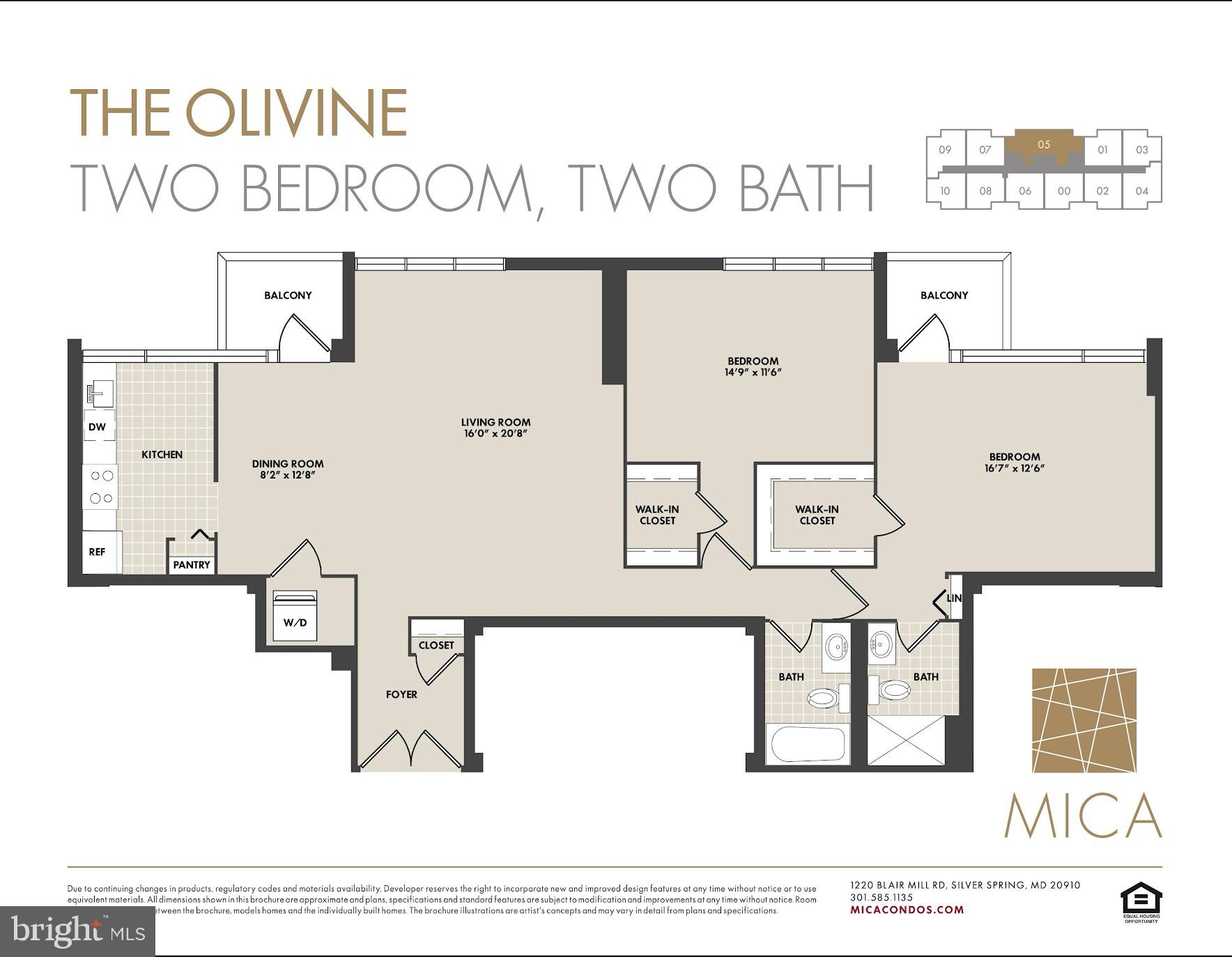 1220 Blair Mill Road, Unit 905 Silver Spring, MD 20910 - Photo 30 of 30 Floor Plan