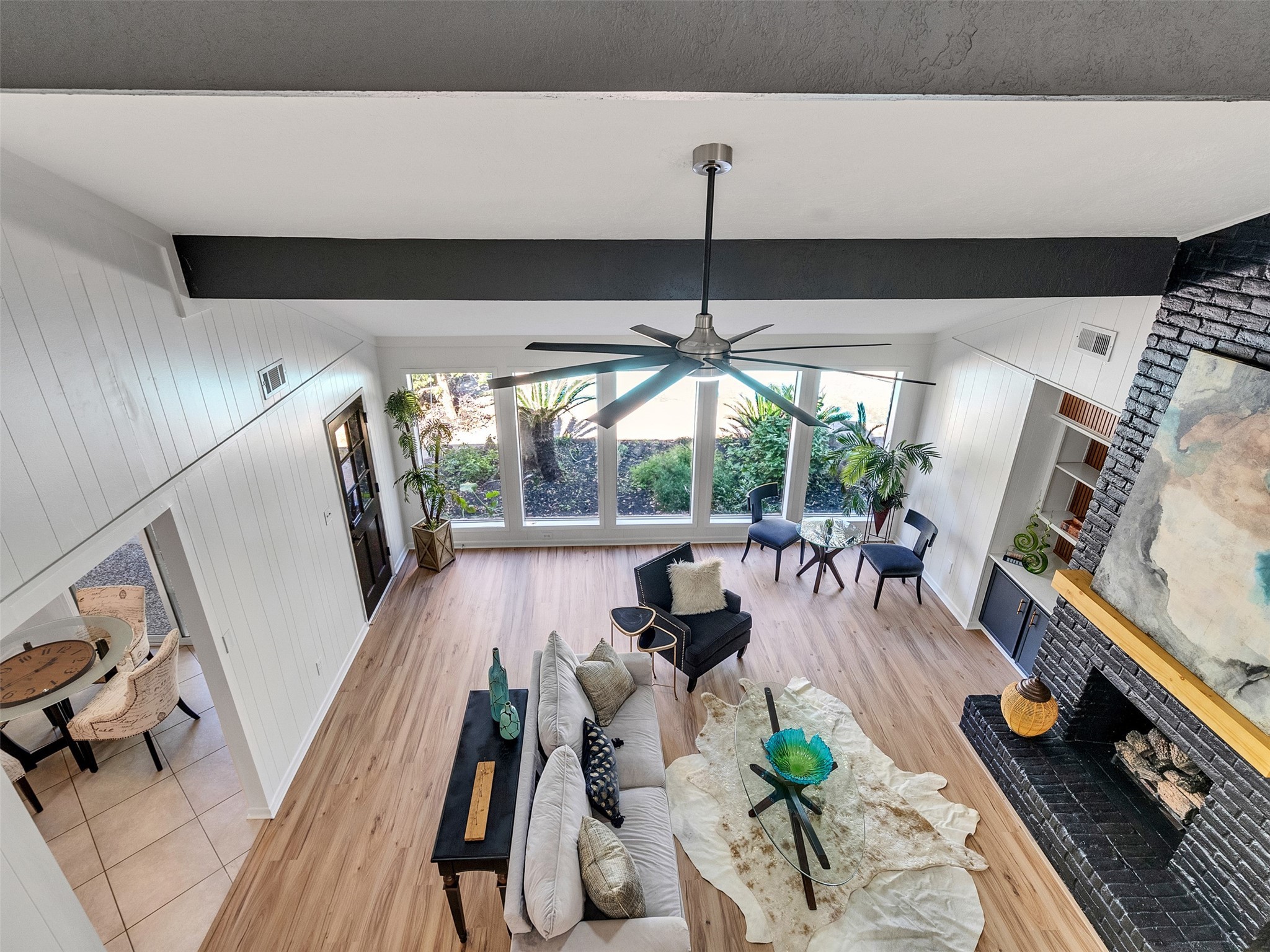 6510 Knollview Drive Spring, TX 77389 - Photo 12 of 43 a view of living room with furniture and a floor to ceiling window