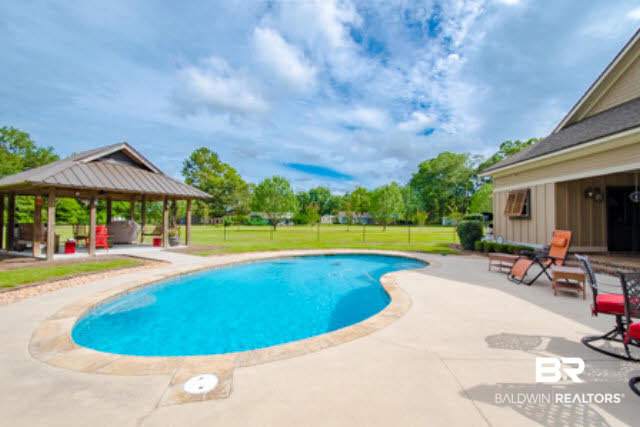 21550 Broad Street Silverhill, AL 36576 - Photo 36 of 45 16x32 custom gunite saltwater pool with automatic pool cleaner