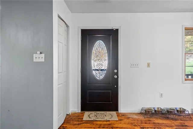 a view of front door of house