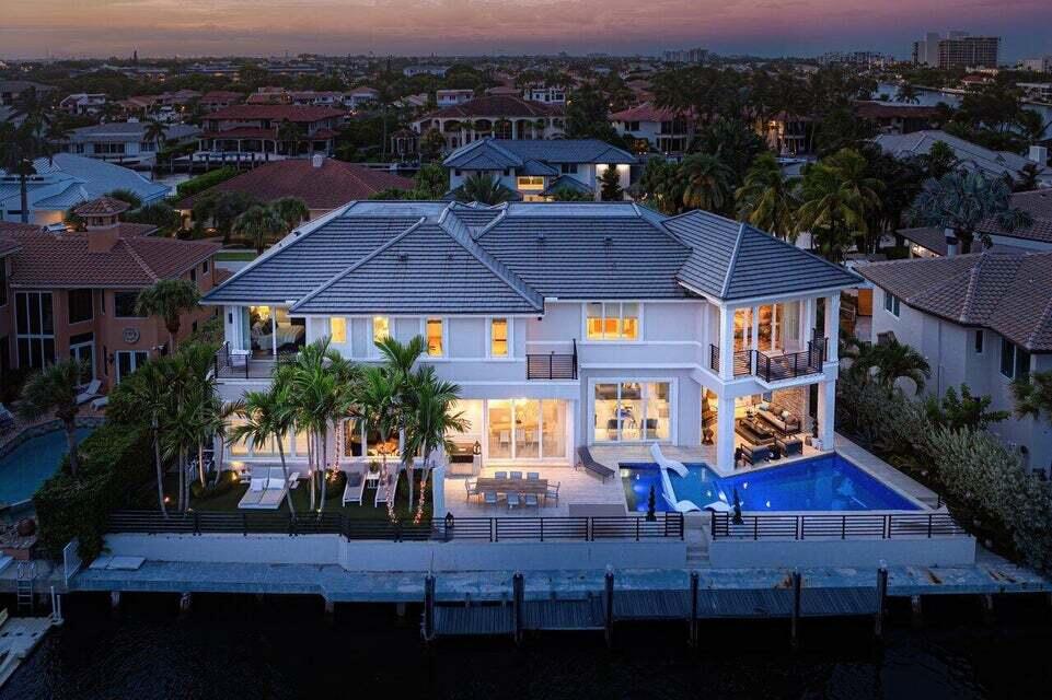 896 Northeast Mulberry Drive Boca Raton, FL 33487 - Photo 3 of 75 Aerial- Twilight