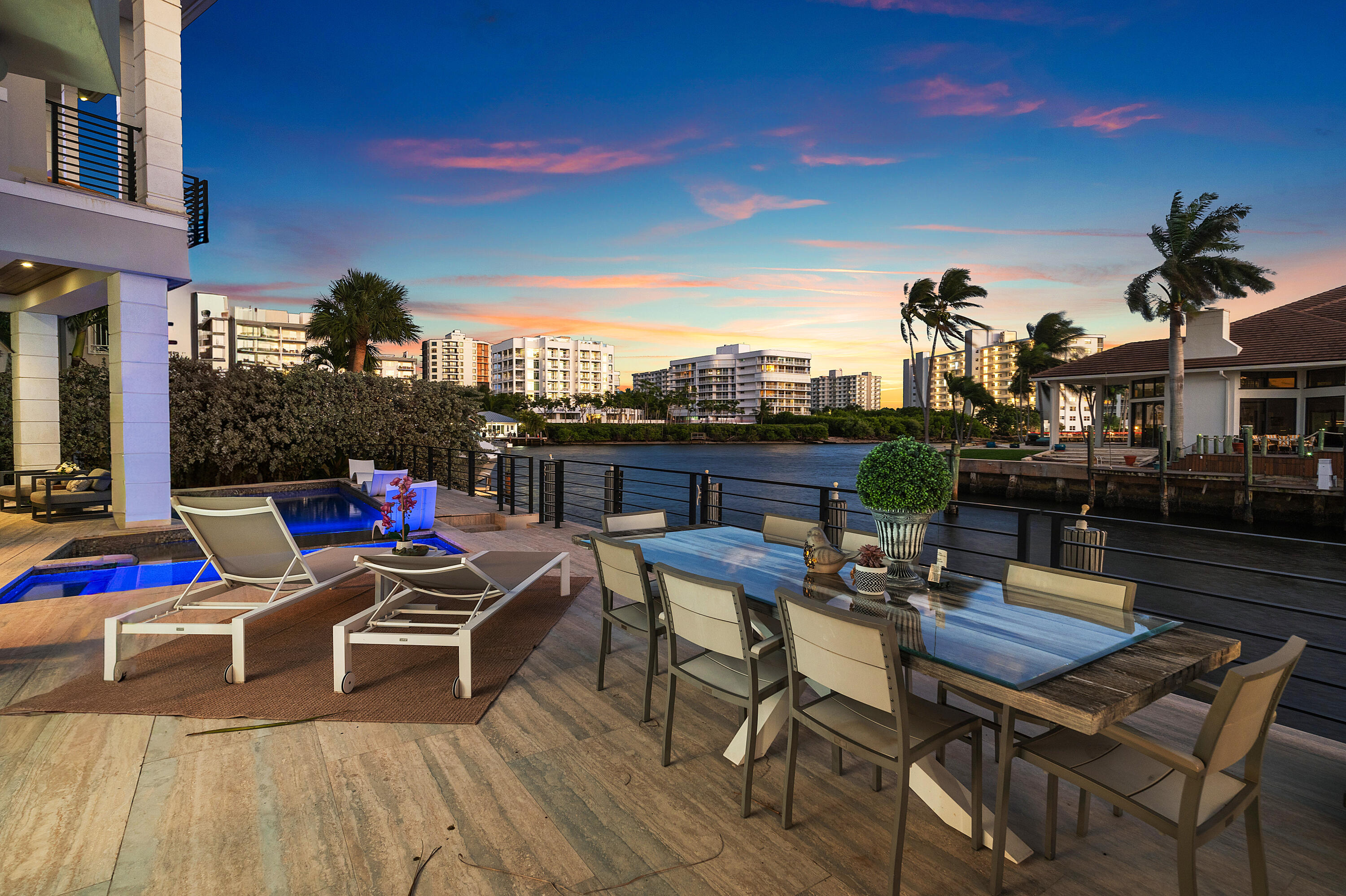 896 Northeast Mulberry Drive Boca Raton, FL 33487 - Photo 63 of 75 Outdoor dining- Twilight