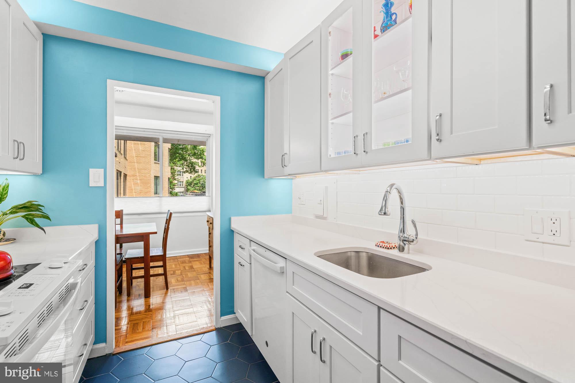 4740 Connecticut Avenue Northwest, Unit 204 Washington, DC 20008 - Photo 15 of 33 a kitchen with a sink and cabinets