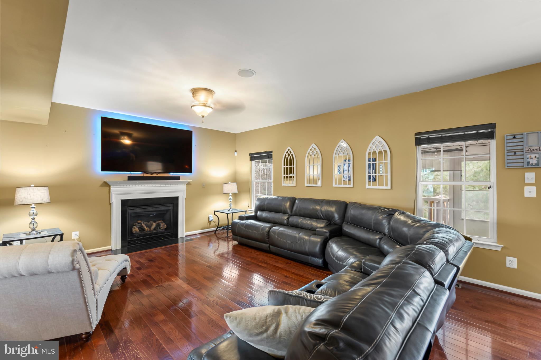 155 Merlot Drive Stephenson, VA 22656 - Photo 13 of 69 a living room with furniture a fireplace and a flat screen tv