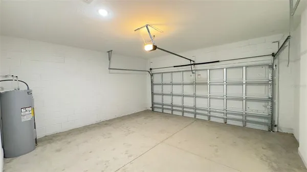 a view of a garage