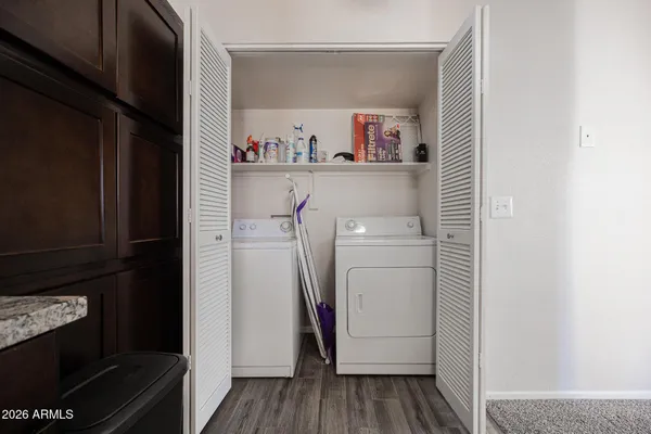 a room with storage and utility