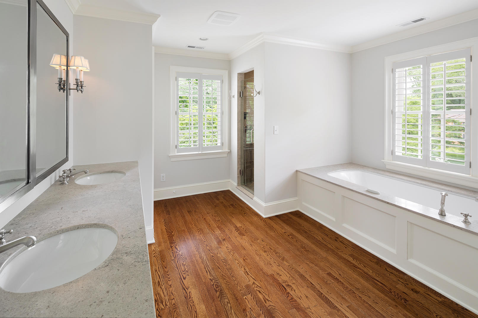 21 Briar Brae Road Darien, CT 06820 - Photo 20 of 35 a bathroom with a sink and a large mirror