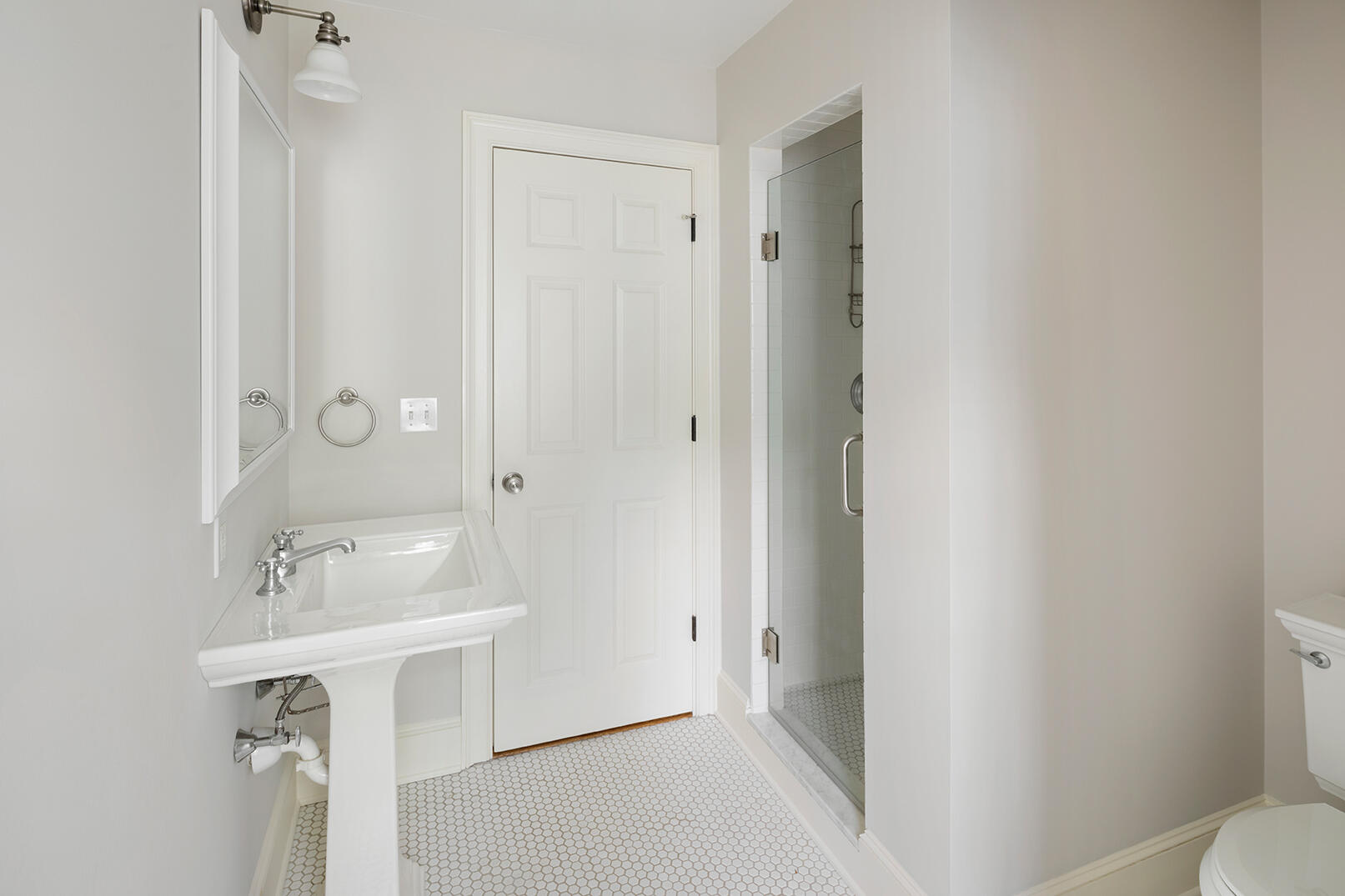 21 Briar Brae Road Darien, CT 06820 - Photo 28 of 35 a bathroom with a sink a toilet and shower