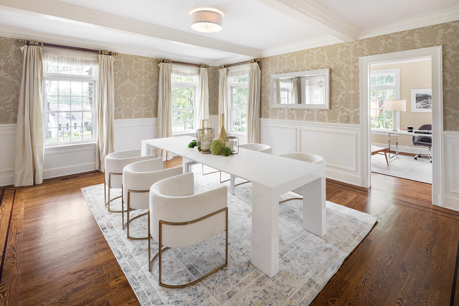 21 Briar Brae Road Darien, CT 06820 - Photo 4 of 35 a view of a dining room with furniture and wooden floor