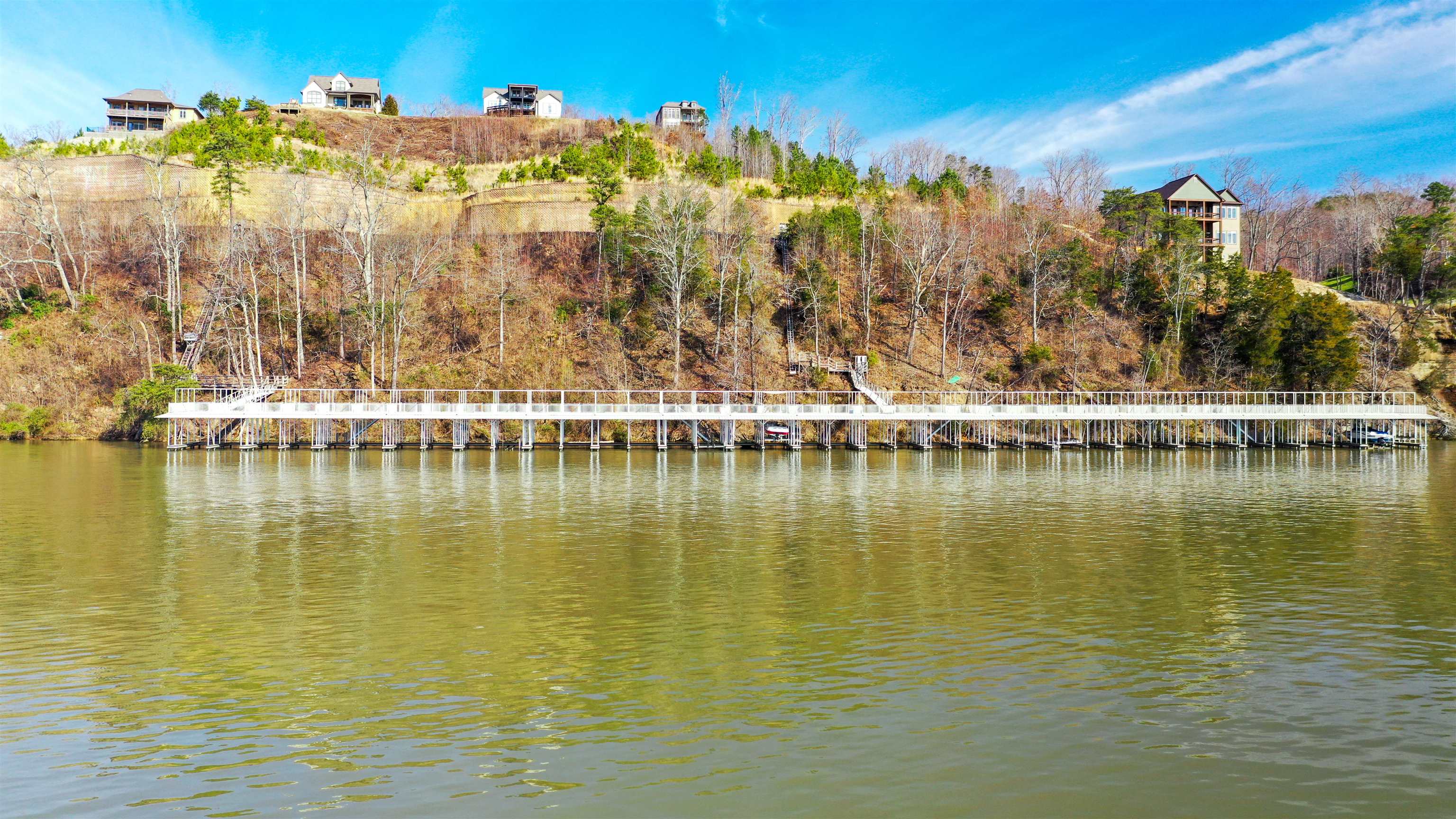 Dock with a water view
