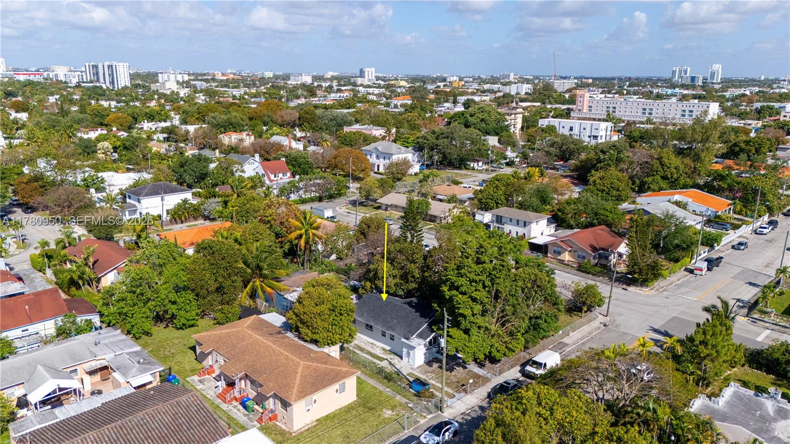 an aerial view of a city