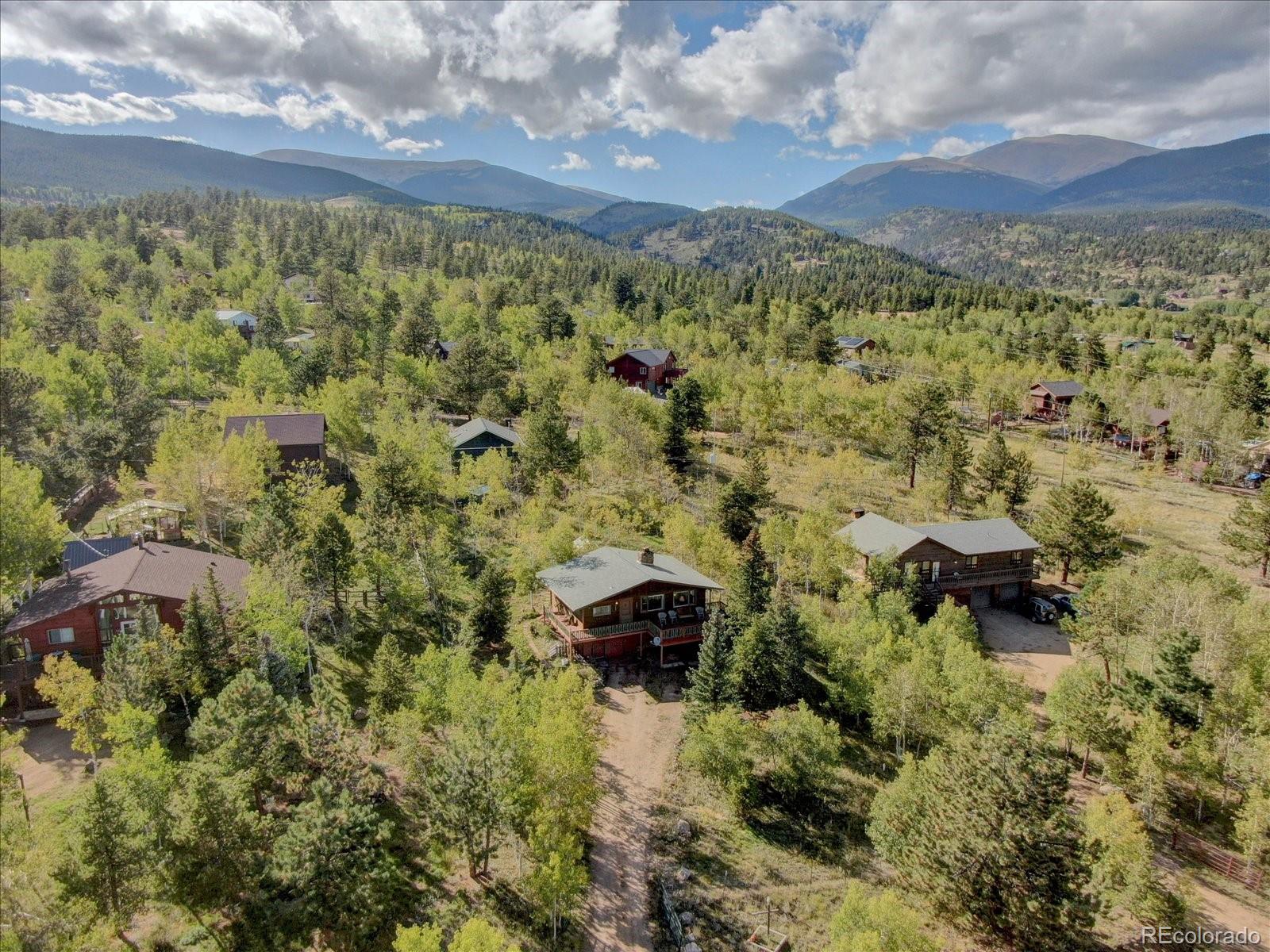 255 Saddlestring Road Bailey, CO 80421 - Photo 43 of 49 a view of a bunch of trees and houses