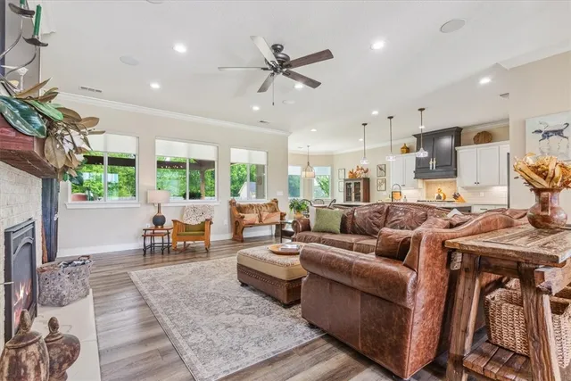 a kitchen with lots of counter top space