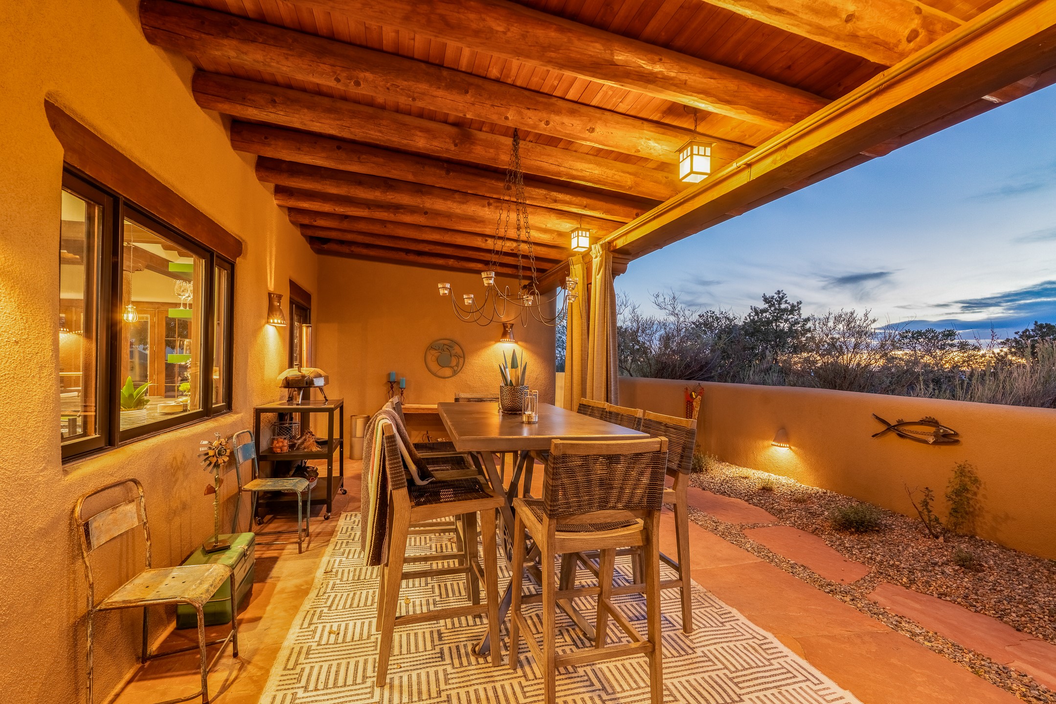 148 Barranca Road Santa Fe, NM 87501 - Photo 35 of 86 Outdoor dining area adjacent to the kitchen