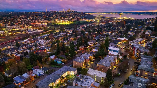an aerial view of multiple house