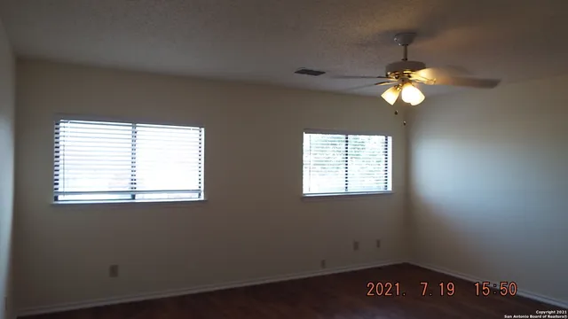 a view of a livingroom with a window