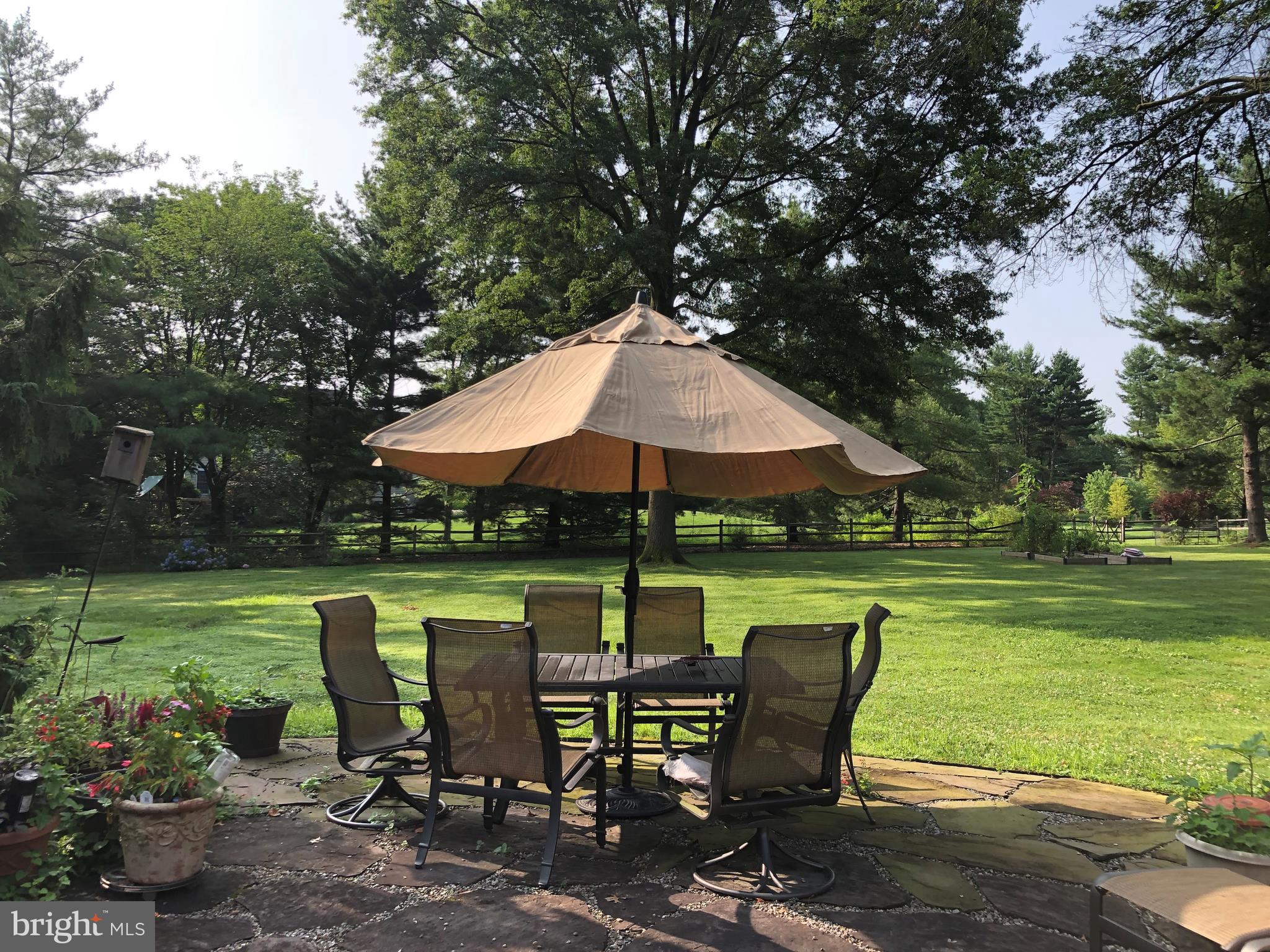 5127 New Road New Hope, PA 18938 - Photo 34 of 37 Back yard paver patio facing large yard