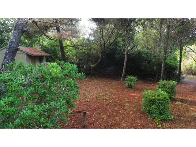 a bathroom with a sink and a yard