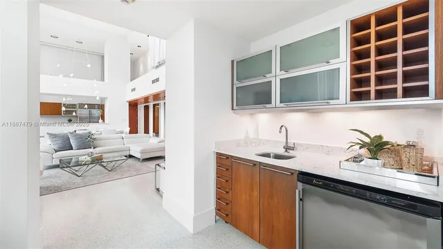 a view of balcony with furniture