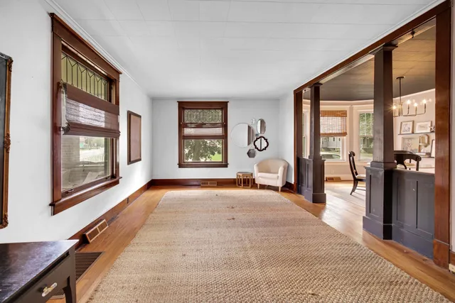 a view of livingroom with furniture and windows
