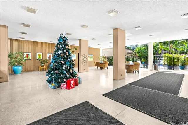 a view of a swimming pool with a lounge chairs