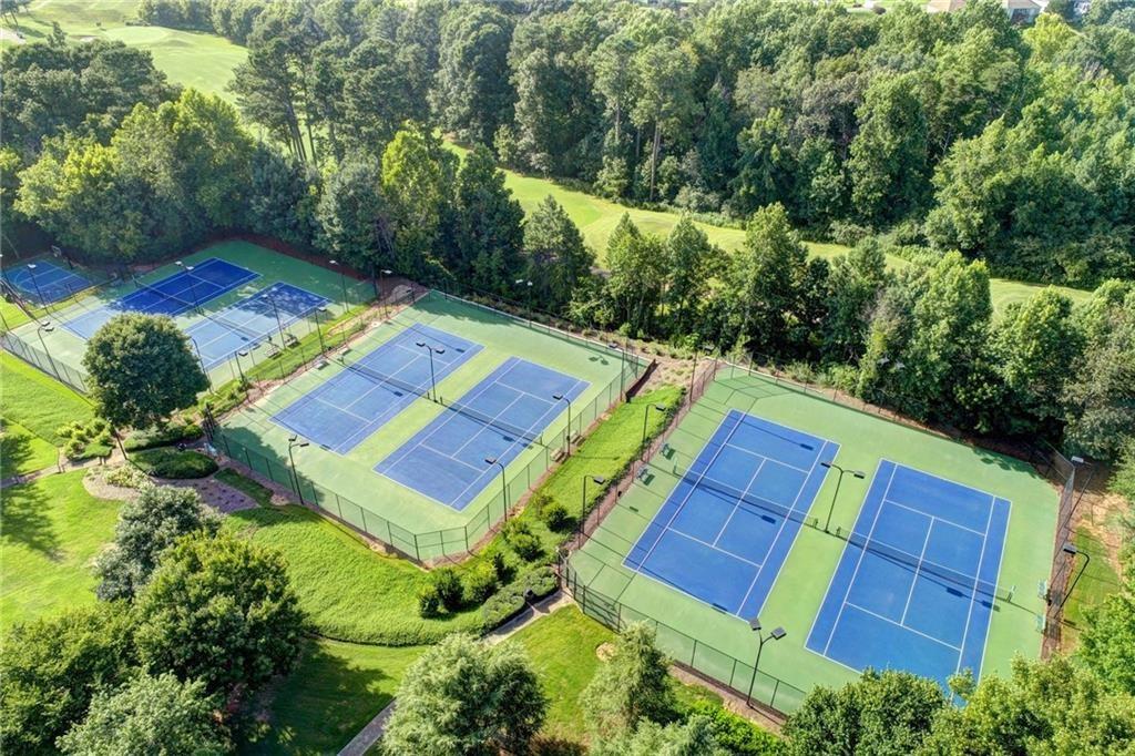6415 Hampton Rock Lane Cumming, GA 30041 - Photo 26 of 26 an aerial view of a house with a yard